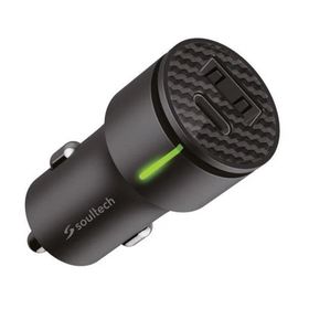 Soultech SS501S Usb-C 20W Usb-A 3.0A Siyah Hızlı Arac Şarjı