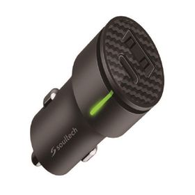 Soultech SS501S Usb-C 20W Usb-A 3.0A Siyah Hızlı Arac Şarjı
