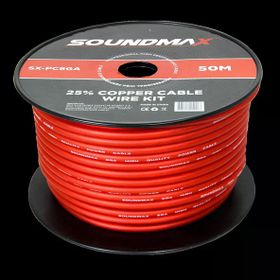 Soundmax SX-PC8GA Oto Anfi Power 50 m Güç Kablosu