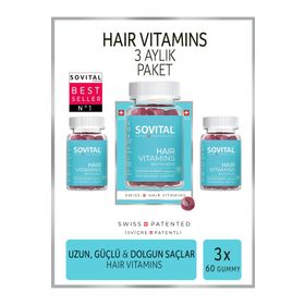 Sovital Hair Vitamins 3x60 Çiğnenebilir Tablet