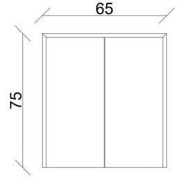 Sözcan Group Aras Antrasit Atlantik Çam 65x75x15 cm Aynalı Üst Dolap