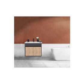 Sözcan Group Aras Antrasit/Atlantik Çam 80 cm Lavabolu Asma Alt Dolap