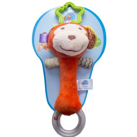 Sozzy Toys SZY113 Halkalı Maymunum Peluş Çıngırak
