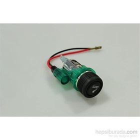 Space 12V Yeşil Işıklı Çakmak
