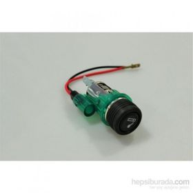 Space 12V Yeşil Işıklı Çakmak