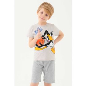 Space Jam L1584-2 Koyu Bej Melanj Erkek Çocuk T-Shirt