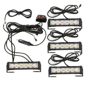 Space LAPA196 Power LED 4'lü Sarı Beyaz 12-24 V Çakar Lamba