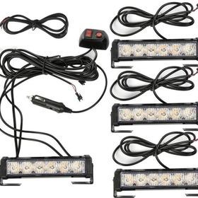 Space LAPA196 Power LED 4'lü Sarı Beyaz 12-24 V Çakar Lamba