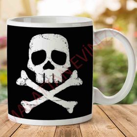 Space Pirate Captain Harlock Skull And Cross Bones Baskılı Kupa