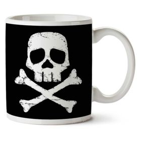 Space Pirate Captain Harlock Skull And Cross Bones Baskılı Kupa