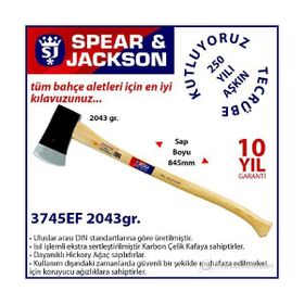 Spear And Jackson 3745EF Ağaç Saplı 2043 gr Balta