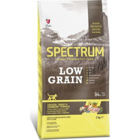 Spectrum 12 kg Low Grain Tavuklu Hindili ve Kızılcıklı Kuru Kedi Maması