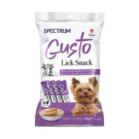 Spectrum Gusto Dana Etli ve Tatlı Patatesli Sıvı Yetişkin 4x15 gr Köpek Ödül Maması