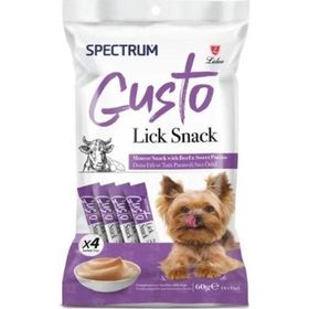 Spectrum Gusto Dana Etli ve Tatlı Patatesli Sıvı Yetişkin 4x15 gr Köpek Ödül Maması