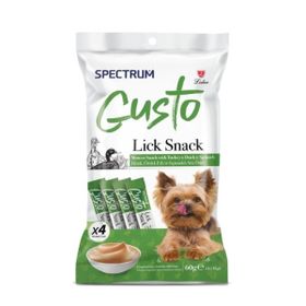 Spectrum Gusto Hindi Ördek Etli ve Ispanaklı Sıvı Yetişkin 4x15 gr Köpek Ödül Maması