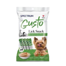 Spectrum Gusto Hindi Ördek Etli ve Ispanaklı Sıvı Yetişkin 4x15 gr Köpek Ödül Maması