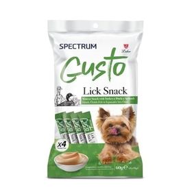 Spectrum Gusto Hindi Ördek Etli ve Ispanaklı Sıvı Yetişkin 4x15 gr Köpek Ödül Maması