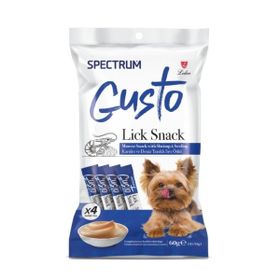 Spectrum Gusto Karidesli ve Deniz Taraklı Sıvı Yetişkin 4x15 gr Köpek Ödül Maması