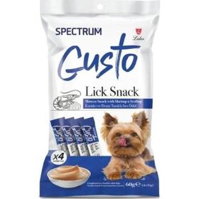 Spectrum Gusto Karidesli ve Deniz Taraklı Sıvı Yetişkin 4x15 gr Köpek Ödül Maması