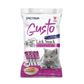 Spectrum Gusto Karidesli ve Somonlu Kısırlaştırılmış Sıvı 60 gr Kedi Ödül Maması