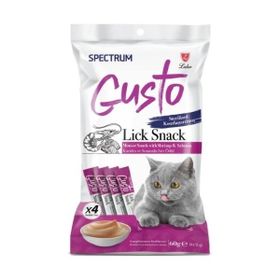 Spectrum Gusto Karidesli ve Somonlu Kısırlaştırılmış Sıvı 60 gr Kedi Ödül Maması