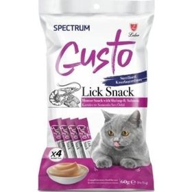Spectrum Gusto Karidesli ve Somonlu Kısırlaştırılmış Sıvı 60 gr Kedi Ödül Maması