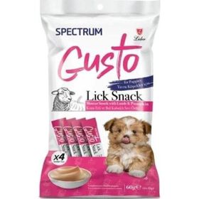 Spectrum Gusto Kuzu Etli ve Bal Kabaklı Sıvı 4x15 gr Yavru Köpek Ödül Maması