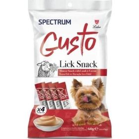 Spectrum Gusto Kuzu Etli ve Havuçlu Sıvı 4x15 gr Yetişkin Köpek Ödül Maması