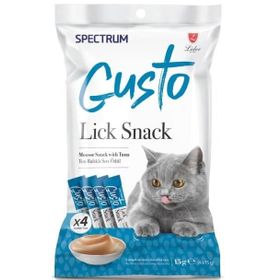 Spectrum Gusto Lick Snack Ton Balığı Sıvı 4x15 gr Kedi Ödülü