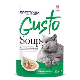 Spectrum Gusto Uskumrulu Ton balıklı ve Brokolili 50 gr Kedi Çorbası