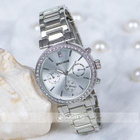 Spectrum ST-303821 Taşlı Kasa Silver Çelik Kordon Kadın Kol Saati