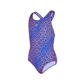 Speedo 8 08833A737 Monogram Alv Spbk Jf Blu Red Kız Çocuk Mayosu