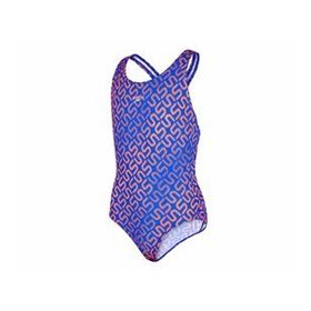 Speedo 8 08833A737 Monogram Alv Spbk Jf Blu Red Kız Çocuk Mayosu