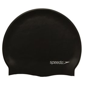 Speedo 8-709910001 Siyah Plain Flat Silicone Silikon Yüzücü Bonesi