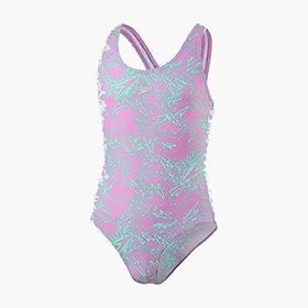 Speedo Boom Allover Splashback Kız Çocuk Mayosu