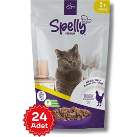 Spelly Premium Yetişkin Tavuklu 24×85 gr Kedi Yaş Mama