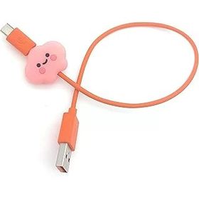 Spelt Pink Cloud Kaplama Figür Şarj Kablosu Ucu Koruyucu