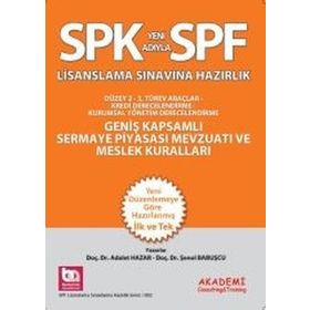 SPF Geniş Kapsamlı Sermaye Piyasası Mevzuatı ve Meslek Kuralları - Adalet Hazar av sezercan bektas Şenol Babuşcu Mahmut Ceylan