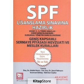 SPF Geniş Kapsamlı Sermaye Piyasası Mevzuatı ve Meslek Kuralları - Adalet Hazar av sezercan bektas Şenol Babuşcu Mahmut Ceylan