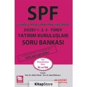 SPF Lisanslama Sınavına Hazırlık Düzey 1-2-3 Türev Yatırım Kuruluşları Soru Bankası - Adalet Hazar Şenol Babuşcu