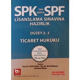 Spf Lisanslama Sınavlarına Hazırlık- Düzey 2 ve 3 - Ticaret Hukuku - Adalet Hazar