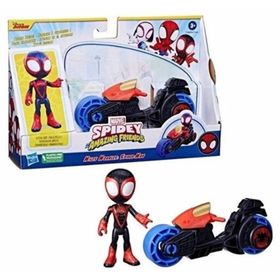 Spider F6777-F7460 Spider and His Amazing Friends Miles Morales Motorsiklet ve Figür