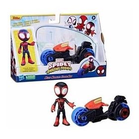 Spider F6777-F7460 Spider and His Amazing Friends Miles Morales Motorsiklet ve Figür