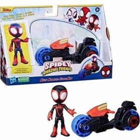 Spider F6777-F7460 Spider and His Amazing Friends Miles Morales Motorsiklet ve Figür