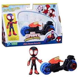Spider F6777-F7460 Spider and His Amazing Friends Miles Morales Motorsiklet ve Figür