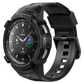 Spigen ACS03833 Rugged Armor Black Samsung Galaxy Watch 4 Classic 42 mm ile Uyumlu Akıllı Saat Kılıfı