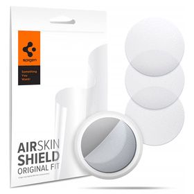 Spigen AFL03151 Apple Air Tag Airskin Shield Ön 4 Adet + Arka 4 Adet Matte Clear Cep Telefonu Ekran Koruyucusu