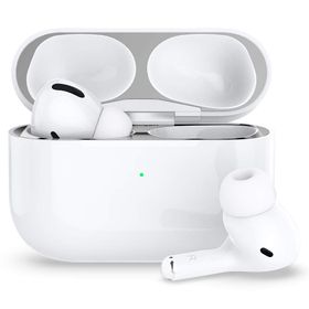 Spigen ASD01137 Apple Air Pods Pro Uyumlu Kapak İçi Kir Toz Önleyici Shine Shield 2 Adet Metal Silver Kılıf