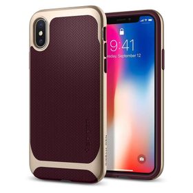 Spigen iPhone X Neo Hybrid Burgundy Kılıf