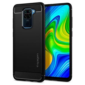 Spigen Xiaomi Redmi Note 9 Rugged Armor Siyah Mat Cep Telefonu Kılıfı